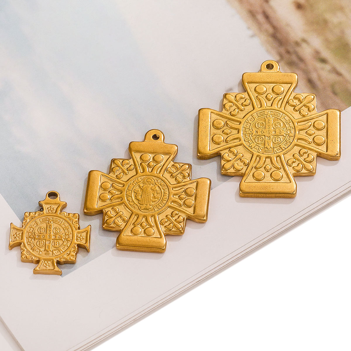 Stainless Steel Cross Queen Pharaoh Pendant - Unique Designed Statement Jewelry Charm for Necklaces