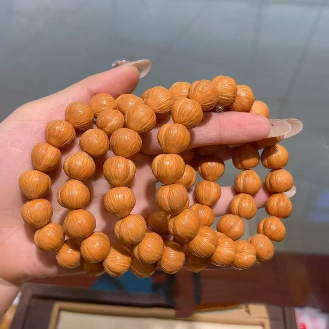 Monkey Head Walnut Peach & Heart Bracelet | Cute Themed Handmade Bracelet, Adorable Jewelry for Daily Wear & Gifting