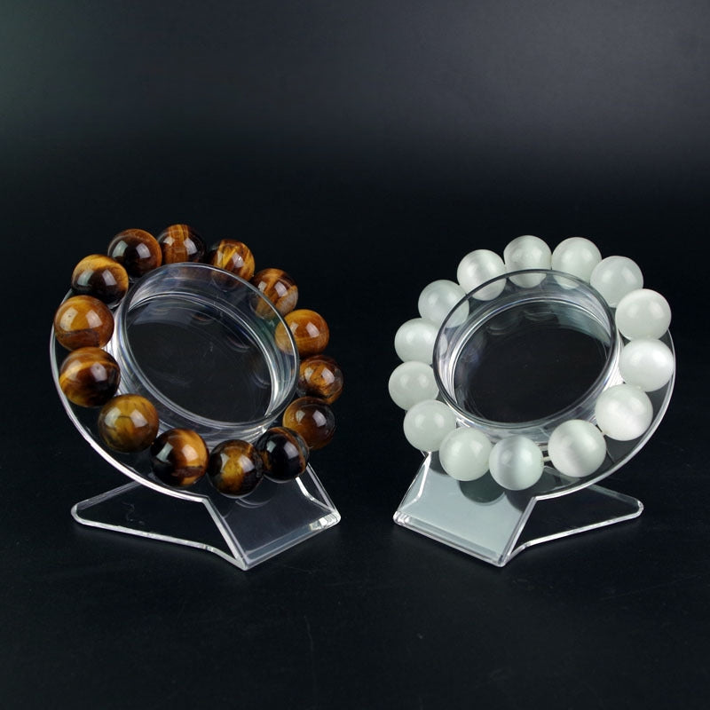 Acrylic Bracelet Display Stand, Clear Bangle Holder Organizer, Jewelry Showcase Rack for Craft Fair, Store Counter, Retail Display