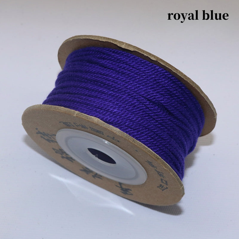 Solid Color-Handmade Colorful Woven Cotton Cord for Buddhist Prayer Beads – Durable Tibetan Style String for Mala Making, Star Moon Bodhi Bracelet Necklace DIY