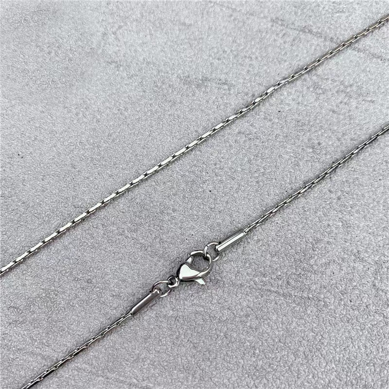 Stainless Steel Cross Hammer Round Chain - Titanium Steel Men's Bracelet & Necklace, Stylish Trendy Fashion Accessories for DIY