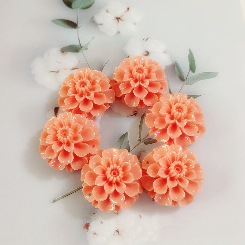 35mm Shell Powder Pressed Flower Pendant - Natural Shell Embellishment for DIY Necklaces, Jewelry Making