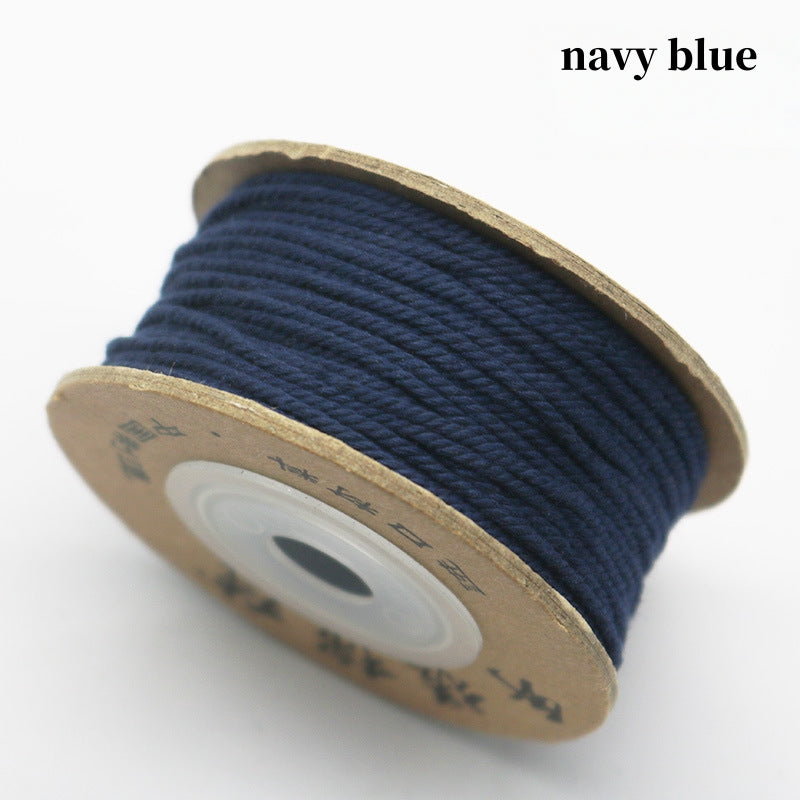 Solid Color-Handmade Colorful Woven Cotton Cord for Buddhist Prayer Beads – Durable Tibetan Style String for Mala Making, Star Moon Bodhi Bracelet Necklace DIY