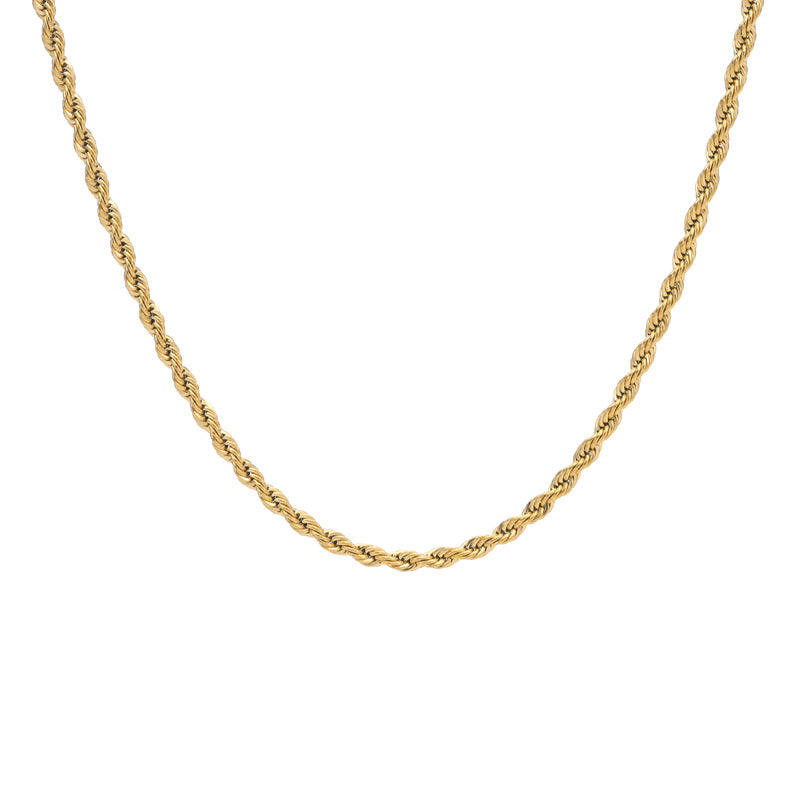 2mm Stainless Steel Rope Chain Twist Chain Necklace
