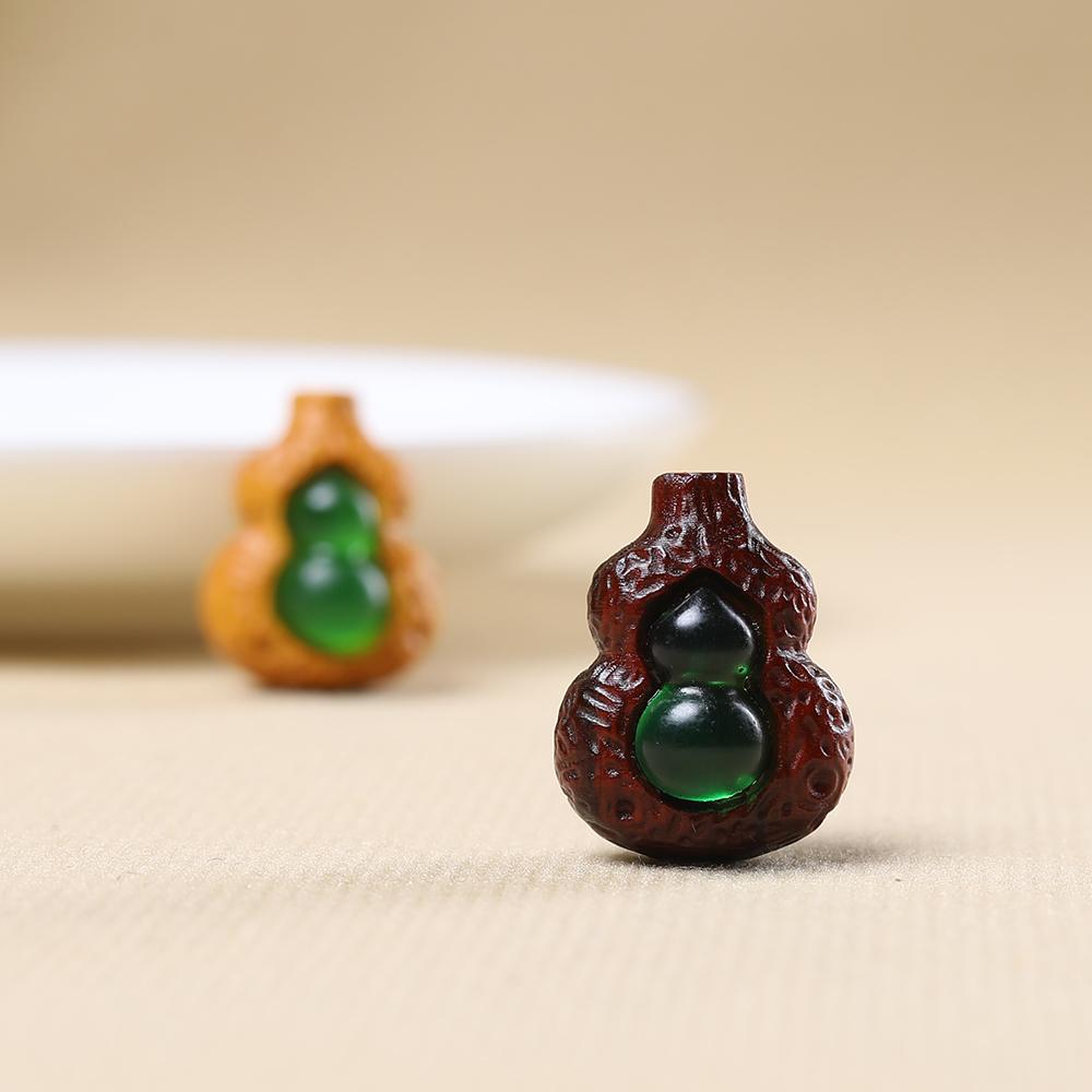 Agarwood Gourd Beads 22x17x12mm, Natural Wood Spacer Beads for DIY Bracelets & Mala Jewelry Making