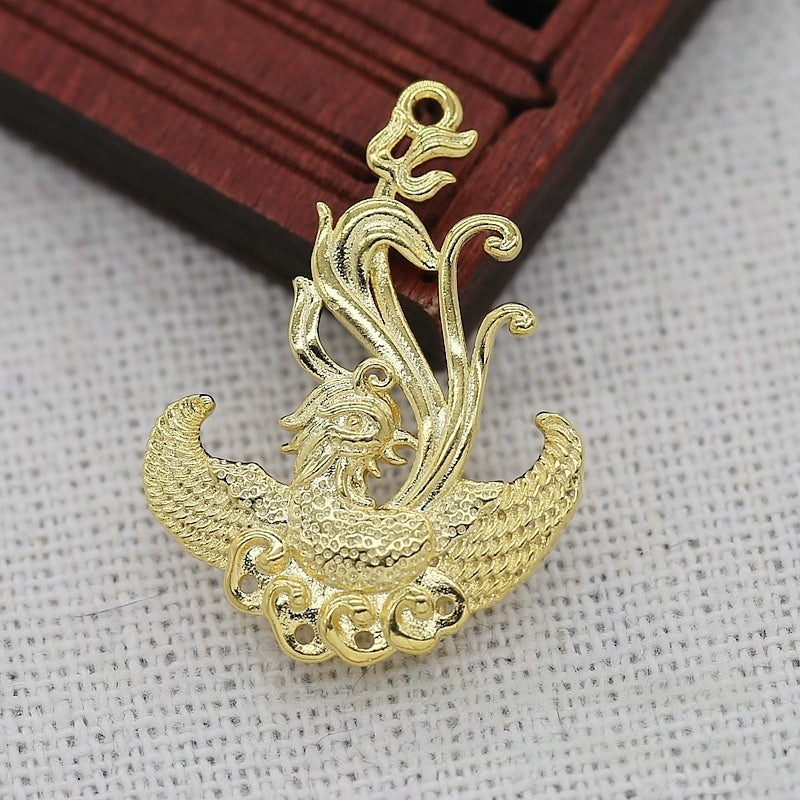 1 Pair Tarnish Resistant 24K Gold Plated Brass Phoenix Multi-Hole Connector – 29x21mm DIY Jewelry Link Pendant