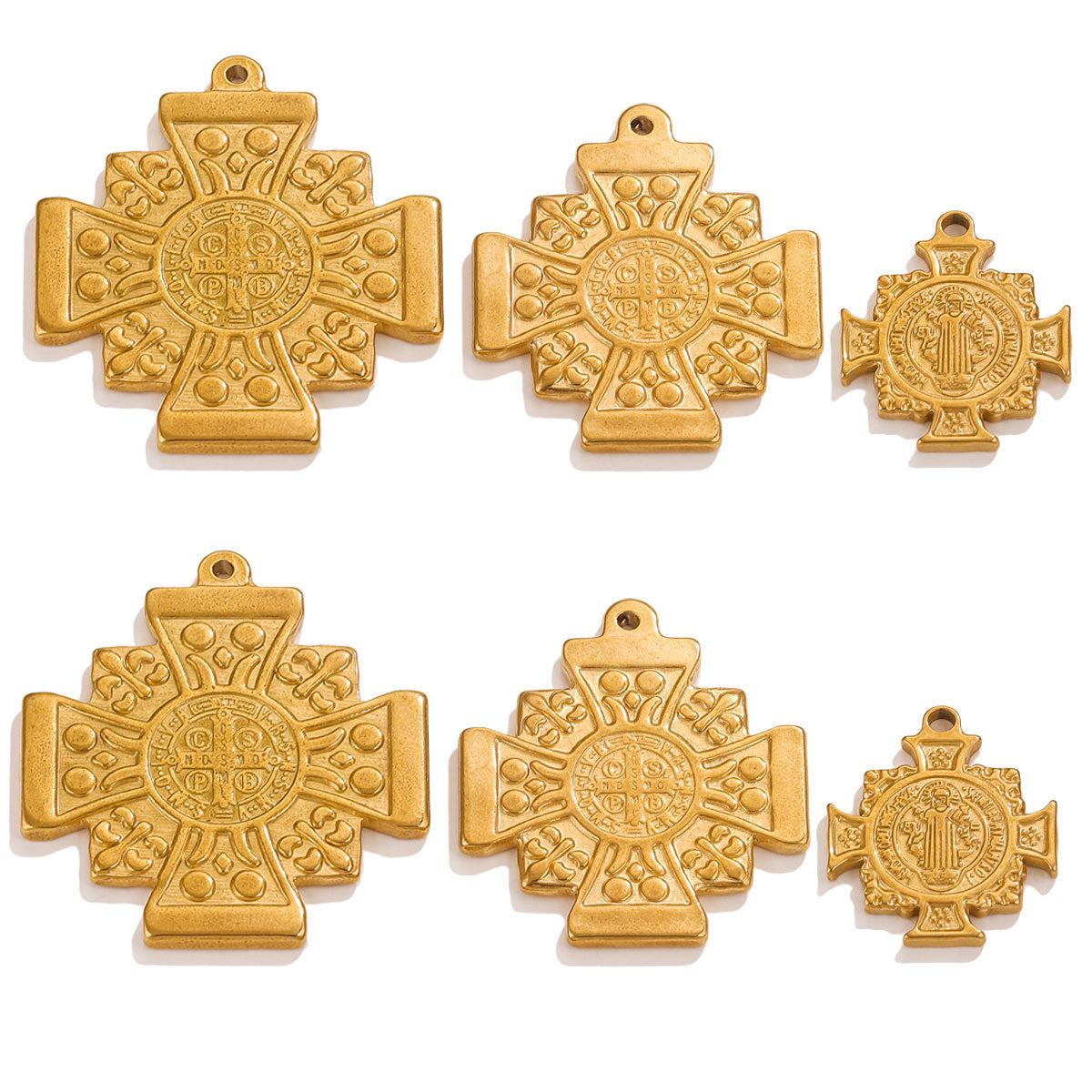 Stainless Steel Cross Queen Pharaoh Pendant - Unique Designed Statement Jewelry Charm for Necklaces