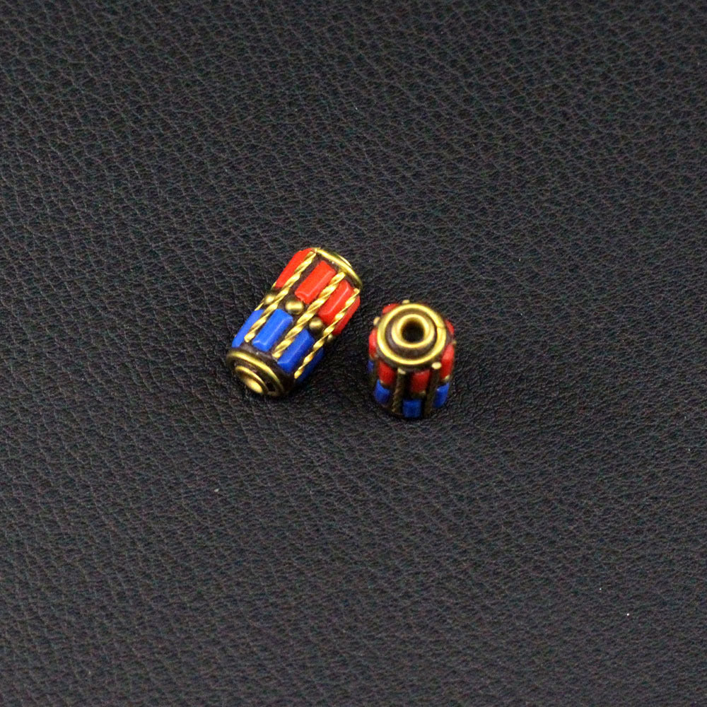 Tibetan ethnic style thangka waist beads keychain spacer beads hand-inlaid Nepalese beads hand-woven necklace bracelet with beads