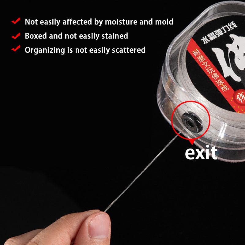 Clear Crystal Elastic Cord for Jewelry Making - Stretch Beading Thread for Bracelets, Necklaces & Crafts, Durable Transparent Elastic String