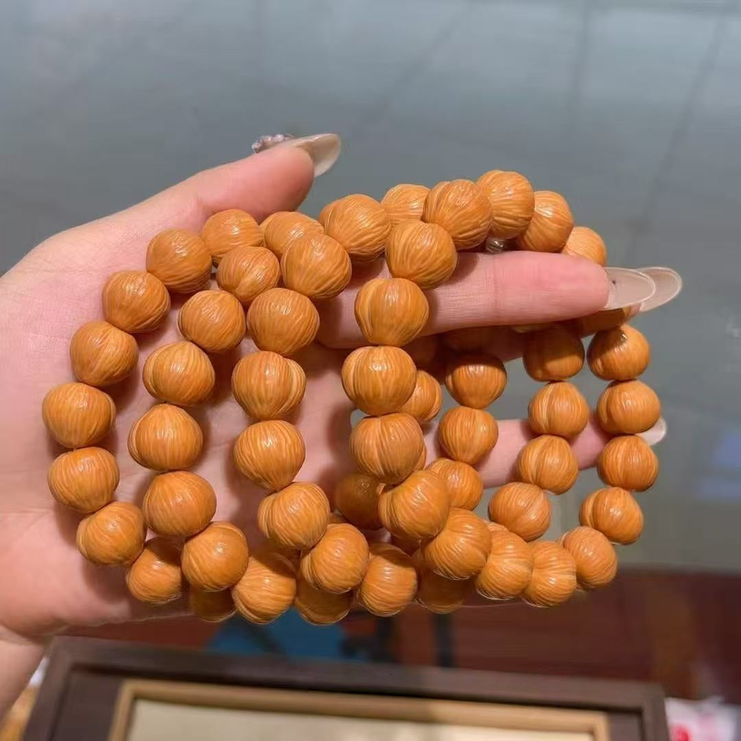 Monkey Head Walnut Peach & Heart Bracelet | Cute Themed Handmade Bracelet, Adorable Jewelry for Daily Wear & Gifting