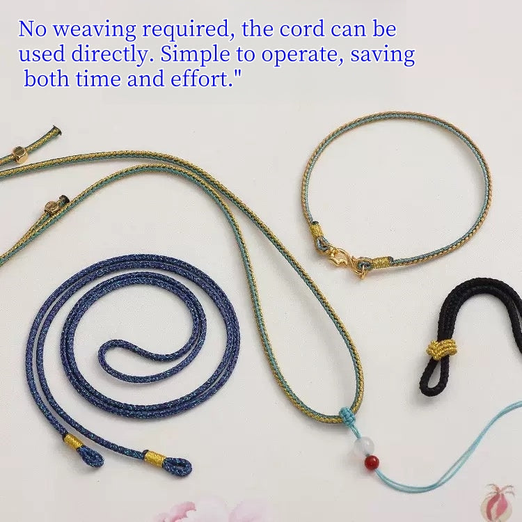2.5mm Lucky Knot Braided Cord for Jade Pendant, Adjustable Necklace/Bracelet String, Single or Dual Color, DIY Jewelry Supplies