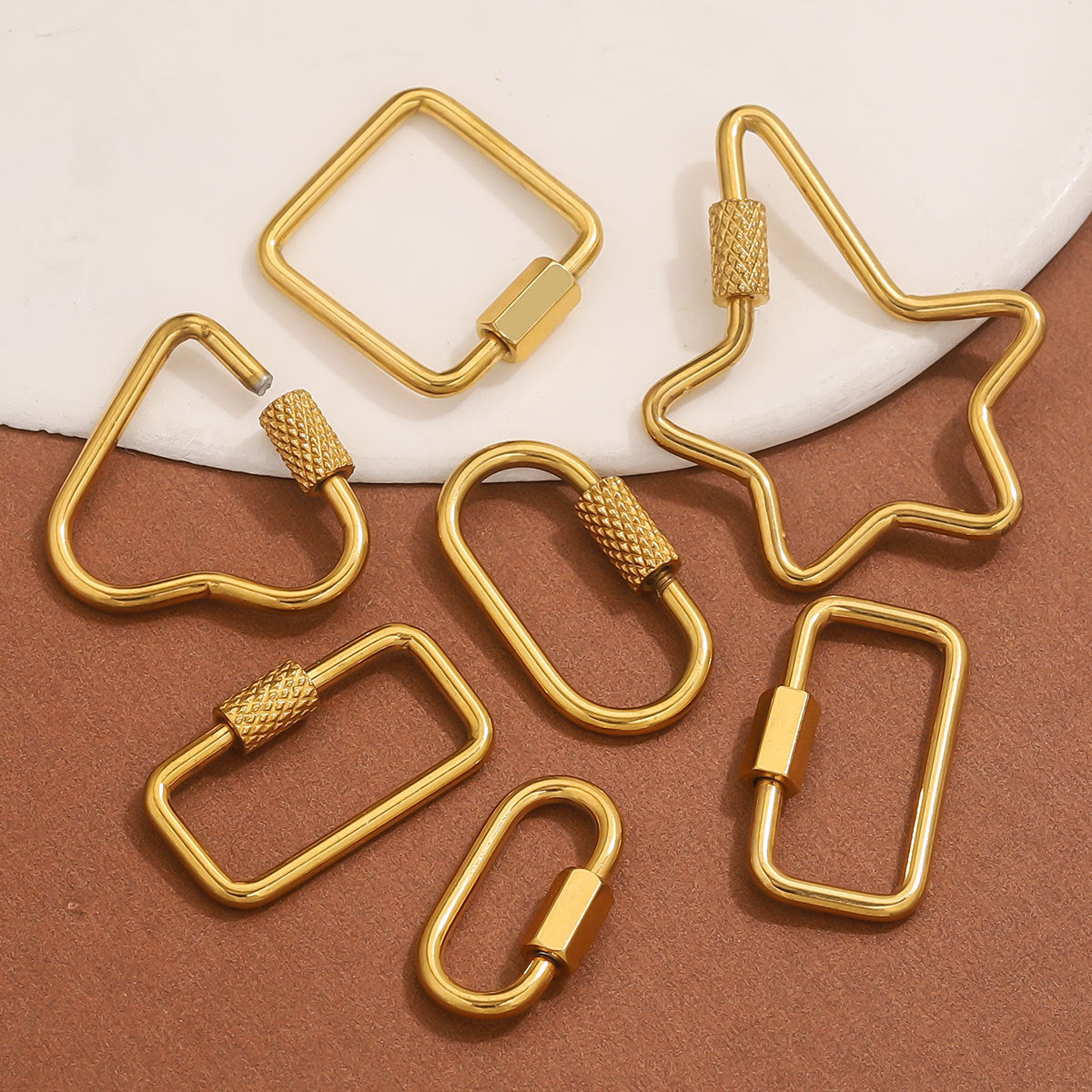 Stainless Steel Vacuum Plated Jewelry Clasp - Screw-On Closure for Bracelets, Necklaces & Beaded Bracelets | Durable & Easy to Use