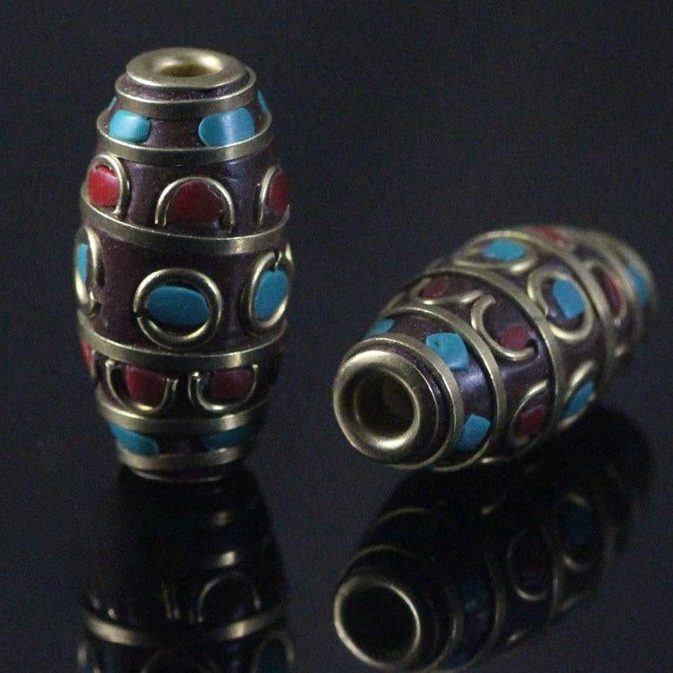 Nepal six-character top bead waist bead handmade ethnic style inlaid six-character mantra barrel bead bracelet rice bead