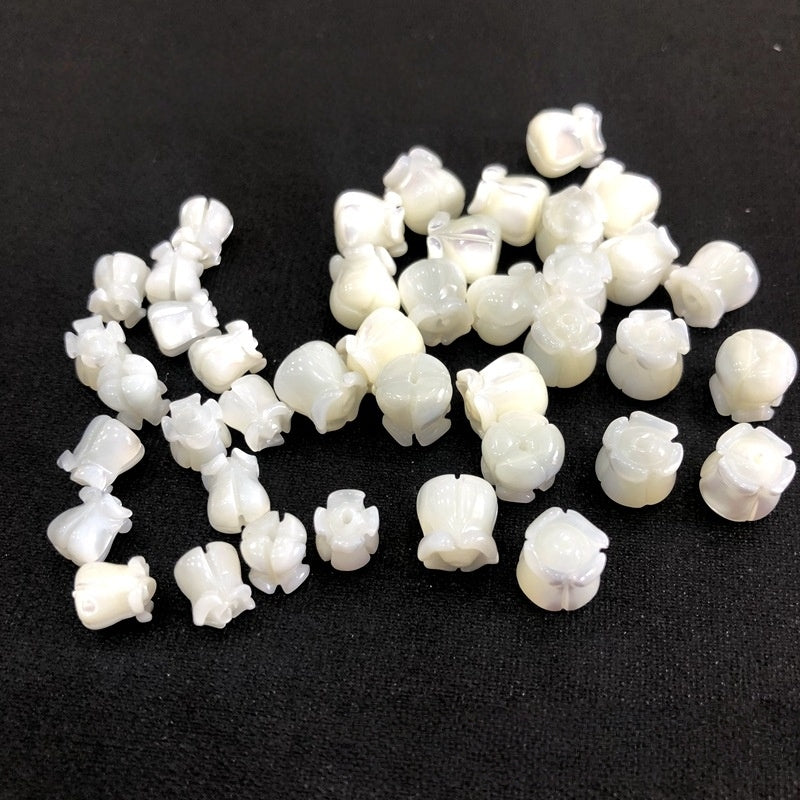 6mm , 8mm Mother of Pearl Lily of the Vally beads