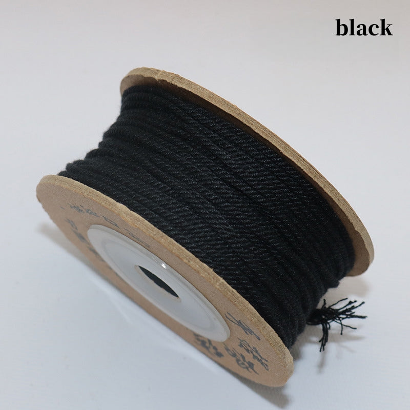Solid Color-Handmade Colorful Woven Cotton Cord for Buddhist Prayer Beads – Durable Tibetan Style String for Mala Making, Star Moon Bodhi Bracelet Necklace DIY