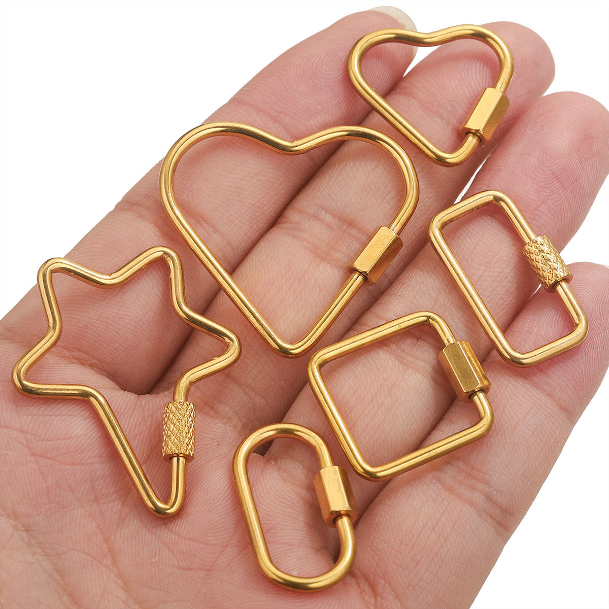 Stainless Steel Vacuum Plated Jewelry Clasp - Screw-On Closure for Bracelets, Necklaces & Beaded Bracelets | Durable & Easy to Use