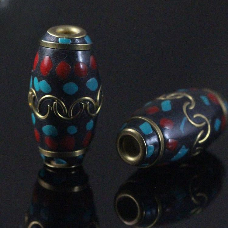 Nepal six-character top bead waist bead handmade ethnic style inlaid six-character mantra barrel bead bracelet rice bead