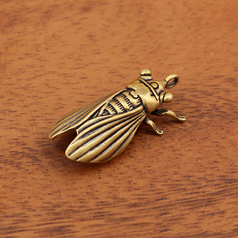 Vintage Brass Cicada Pendant, Retro Insect Charm, Antique Brass Golden Cicada Pendant, Symbol of Rebirth and Luck, Jewelry Making Supplies