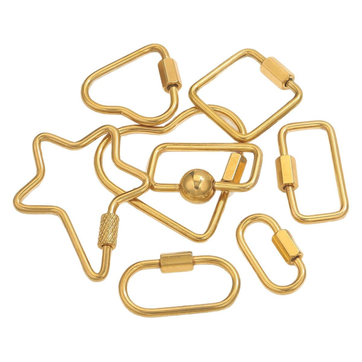 Stainless Steel Vacuum Plated Jewelry Clasp - Screw-On Closure for Bracelets, Necklaces & Beaded Bracelets | Durable & Easy to Use