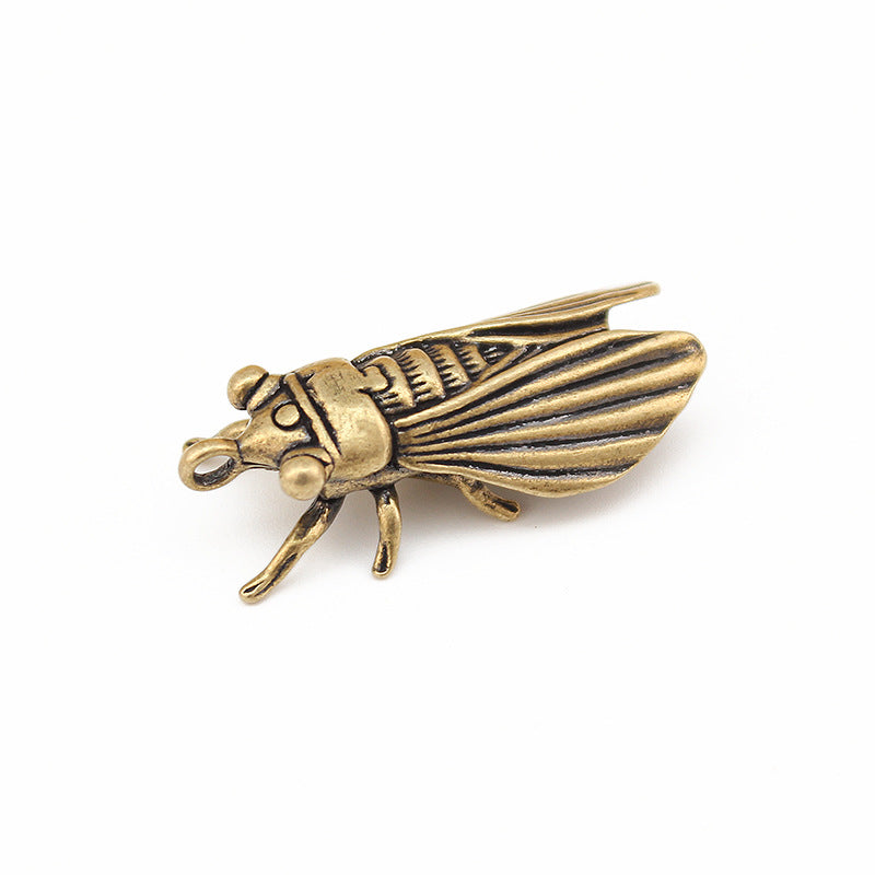 Vintage Brass Cicada Pendant, Retro Insect Charm, Antique Brass Golden Cicada Pendant, Symbol of Rebirth and Luck, Jewelry Making Supplies
