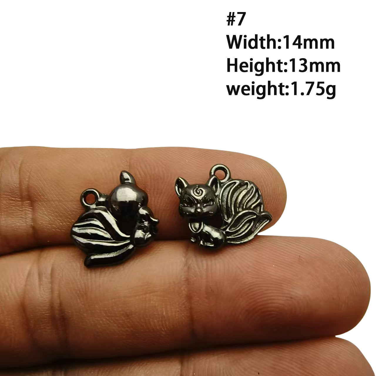 A Series of Charm 4: 10PCS Dark Gothic Black Flower Animal Pendants, Vintage Charm for DIY Jewelry, Retro Dark Style Pendant for Necklace or Earrings