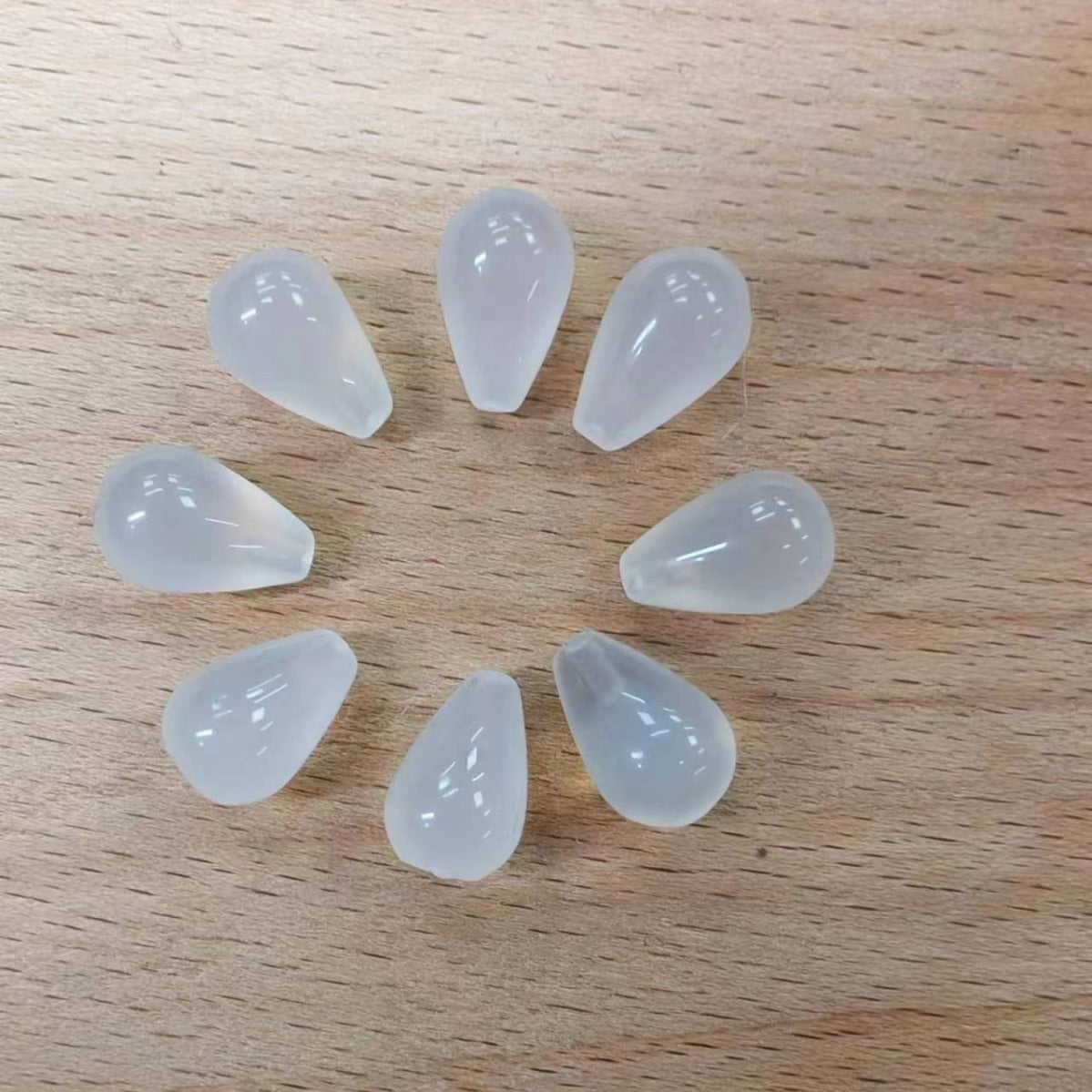 Natural Agate Teardrop Beads 8x12mm, Half Drilled Gemstone Beads, DIY Jewelry Making Supplies, Natural Stone Drop Beads for Earrings or Pendants