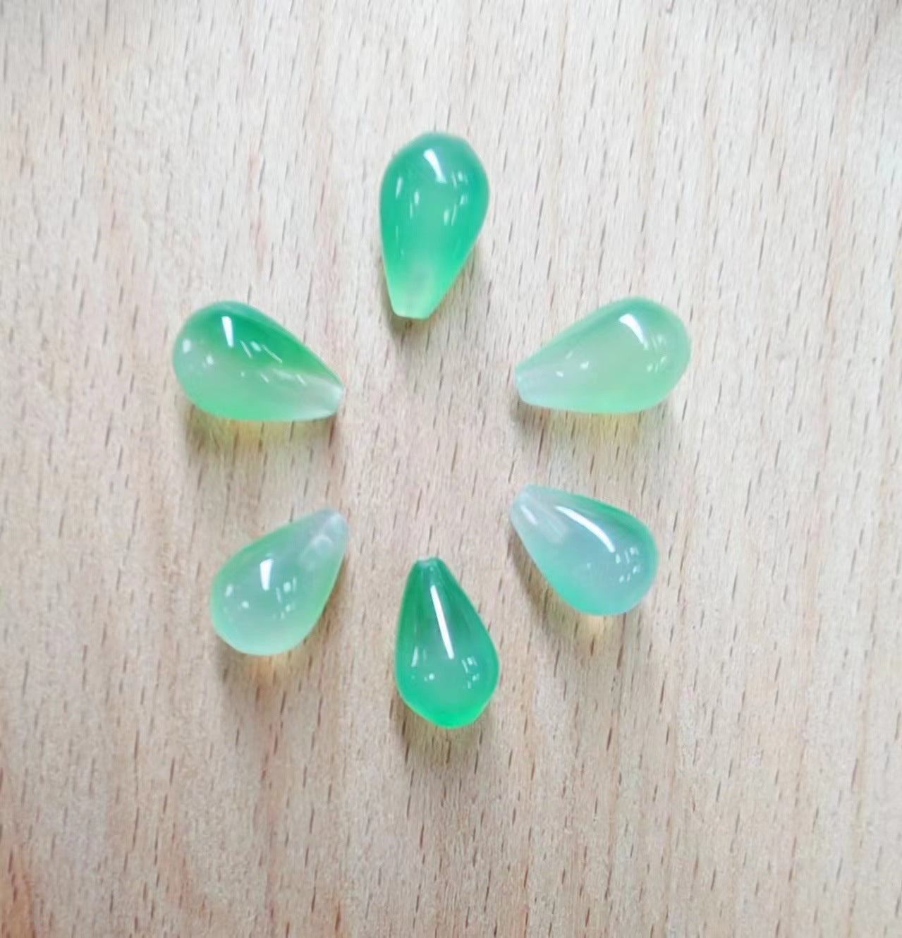 Natural Agate Teardrop Beads 8x12mm, Half Drilled Gemstone Beads, DIY Jewelry Making Supplies, Natural Stone Drop Beads for Earrings or Pendants