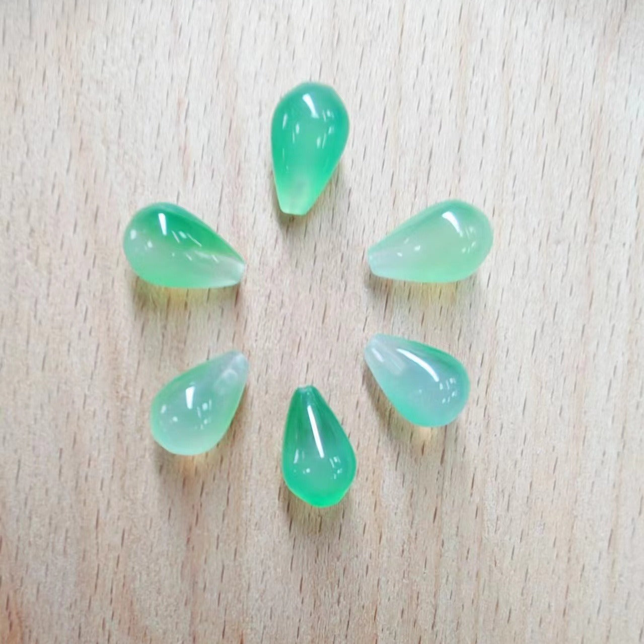 Natural Agate Teardrop Beads 8x12mm, Half Drilled Gemstone Beads, DIY Jewelry Making Supplies, Natural Stone Drop Beads for Earrings or Pendants