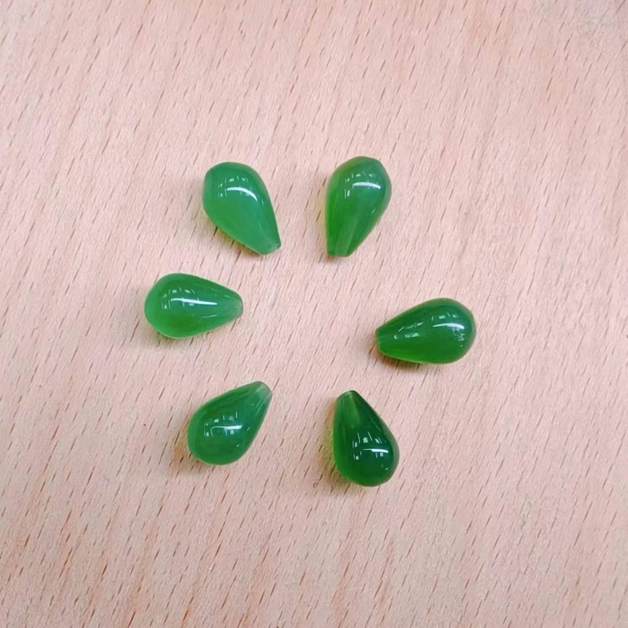 Natural Agate Teardrop Beads 8x12mm, Half Drilled Gemstone Beads, DIY Jewelry Making Supplies, Natural Stone Drop Beads for Earrings or Pendants