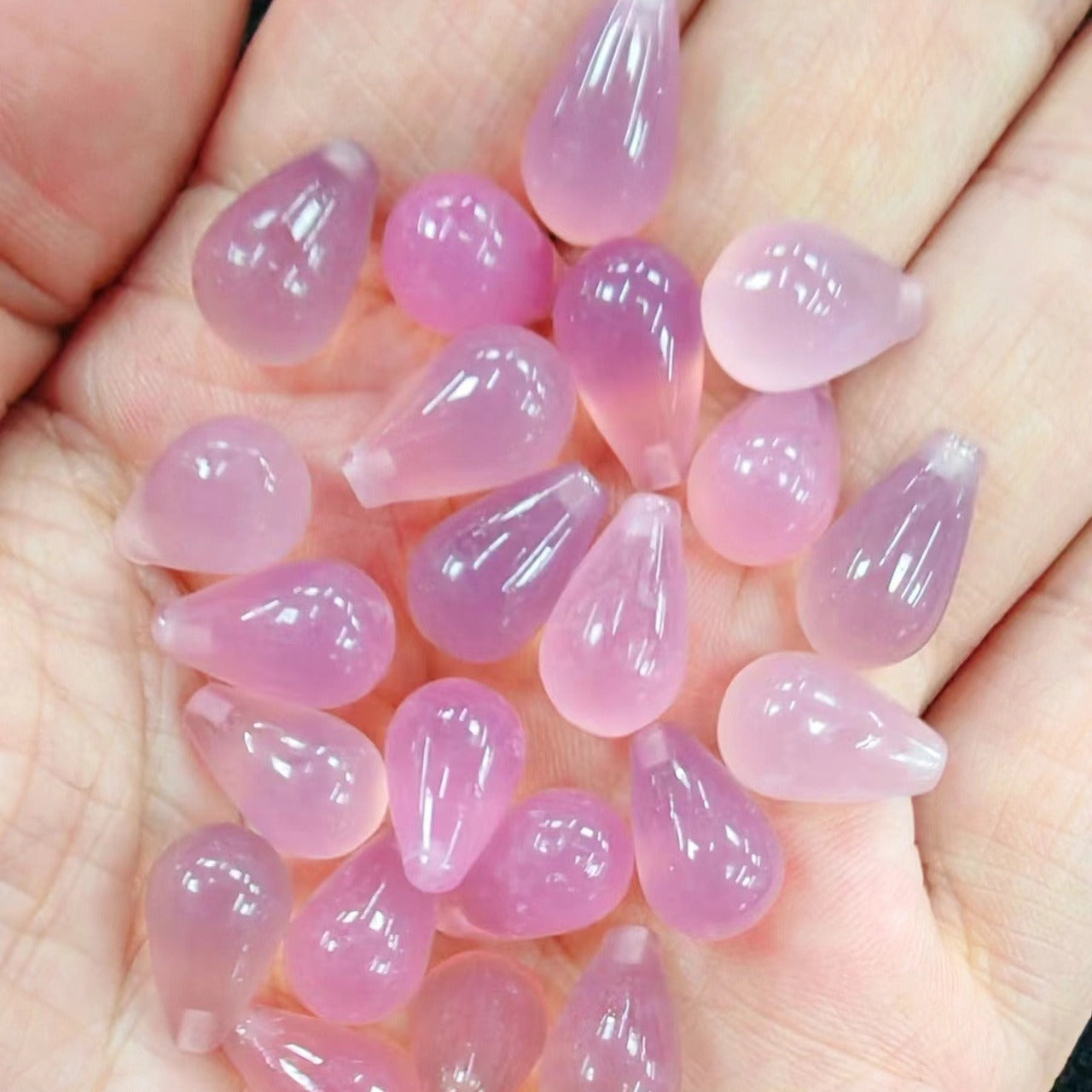 Natural Agate Teardrop Beads 8x12mm, Half Drilled Gemstone Beads, DIY Jewelry Making Supplies, Natural Stone Drop Beads for Earrings or Pendants