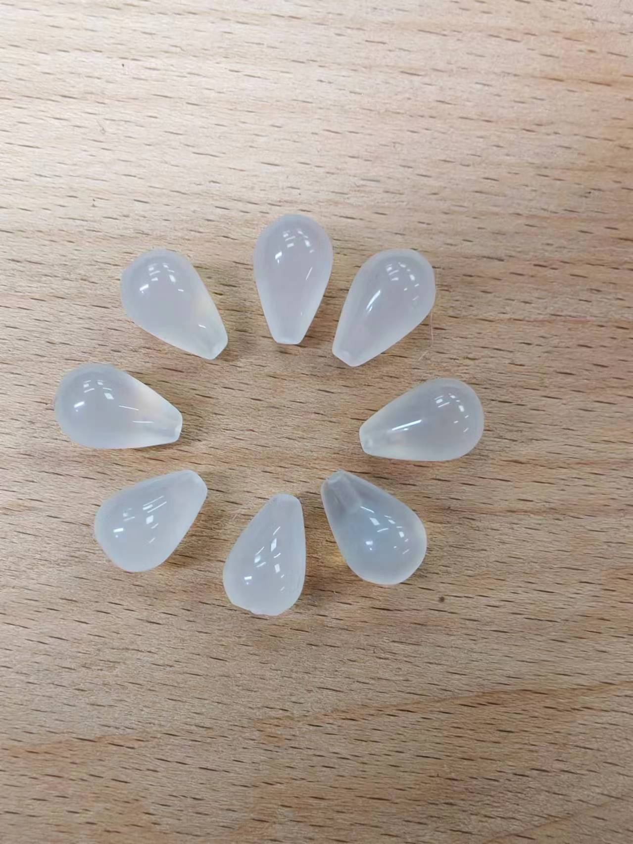 Natural Agate Teardrop Beads 8x12mm, Half Drilled Gemstone Beads, DIY Jewelry Making Supplies, Natural Stone Drop Beads for Earrings or Pendants