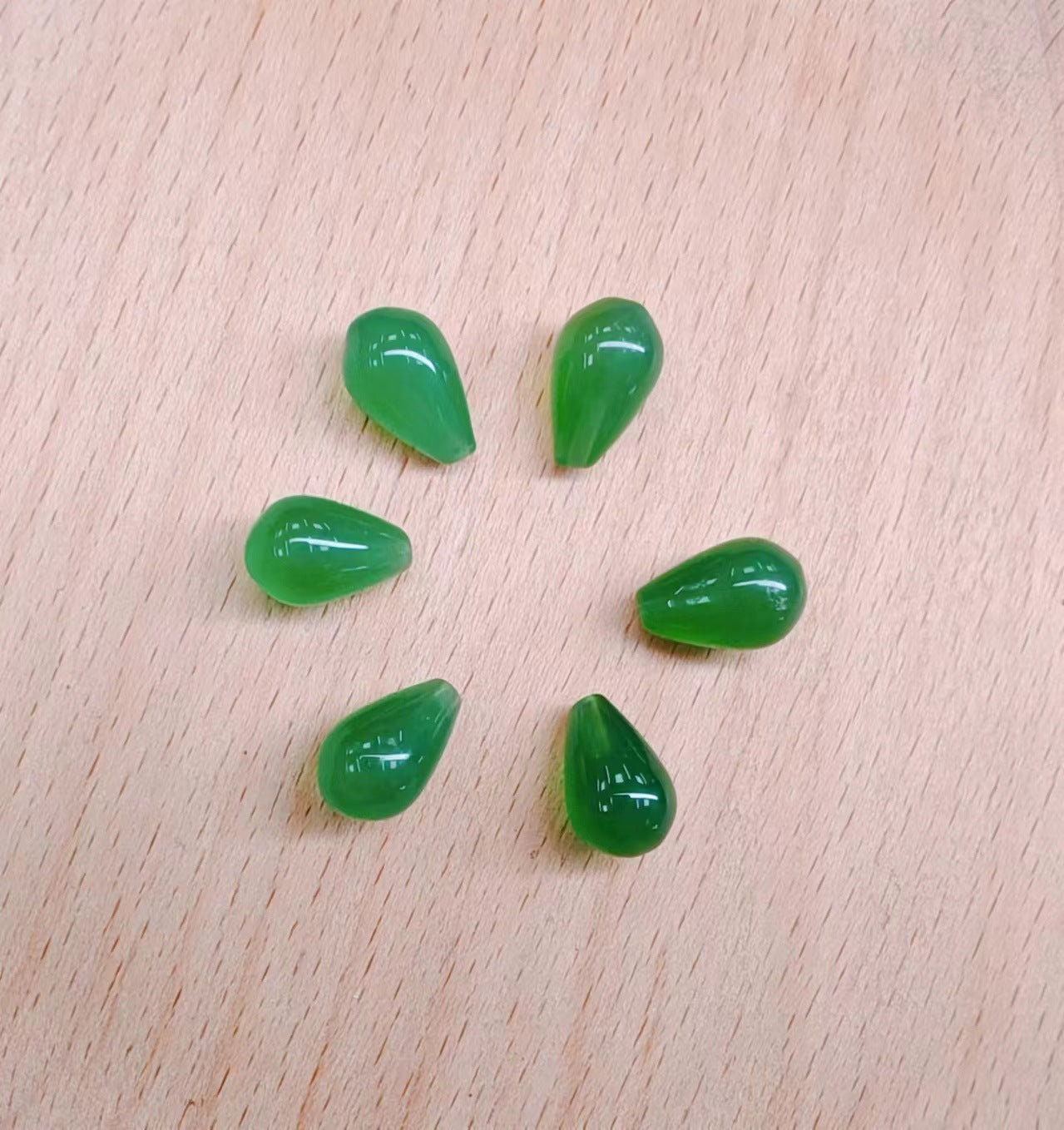 Natural Agate Teardrop Beads 8x12mm, Half Drilled Gemstone Beads, DIY Jewelry Making Supplies, Natural Stone Drop Beads for Earrings or Pendants