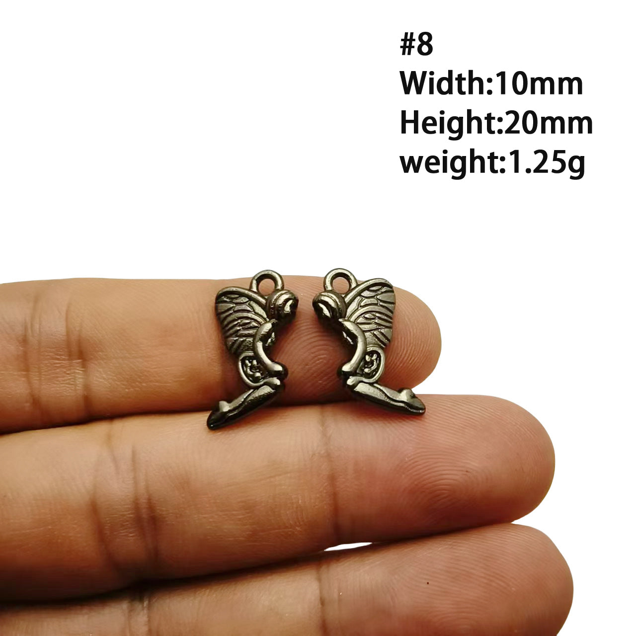 A Series of Charm 4: 10PCS Dark Gothic Black Flower Animal Pendants, Vintage Charm for DIY Jewelry, Retro Dark Style Pendant for Necklace or Earrings