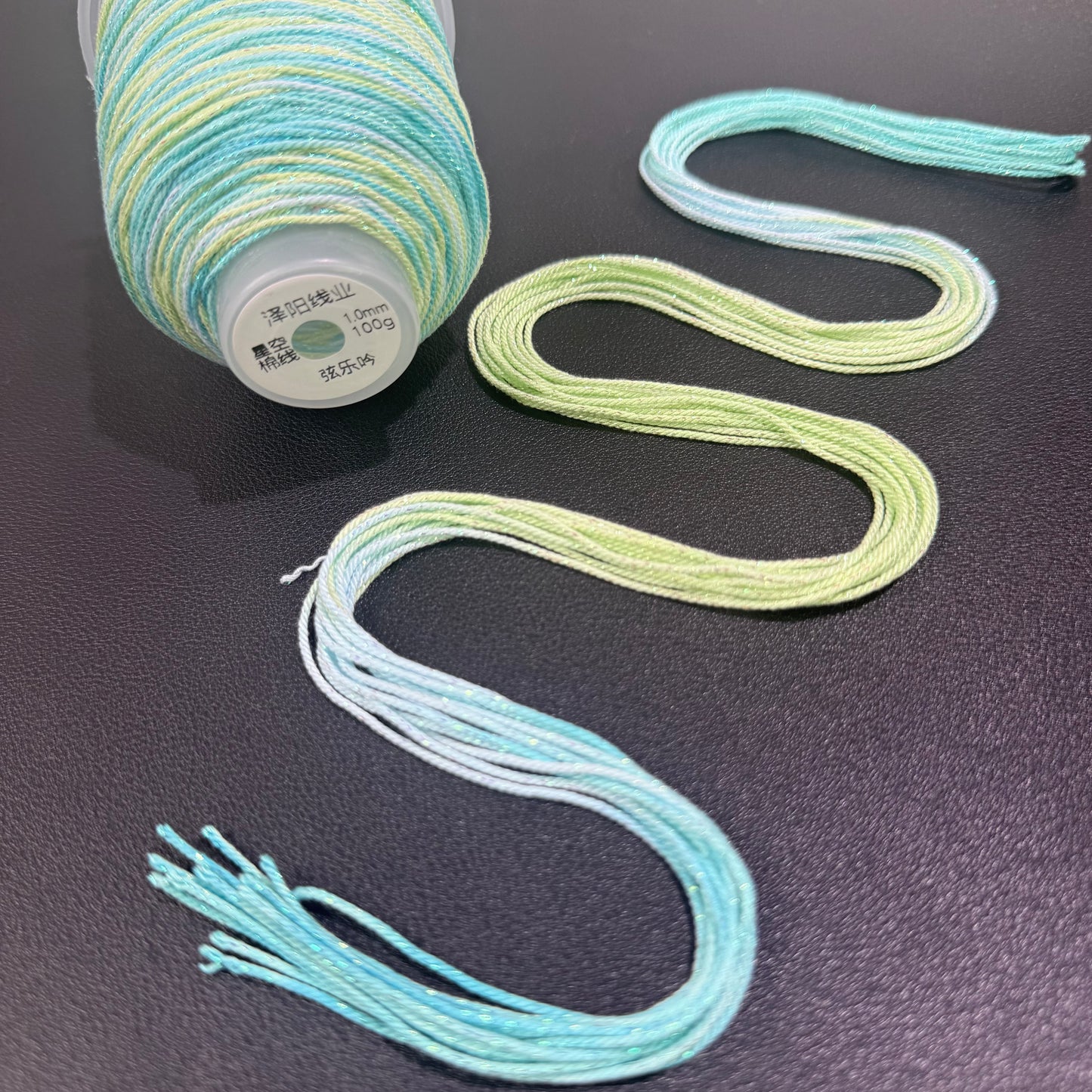 1.0mm Colorful Gradient Cotton Cord, 18-Strand Durable Thread, DIY Bracelet String, Handwoven Craft Rope, Strong Wear-Resistant Jewelry Making Cord,130 Meters Per Roll