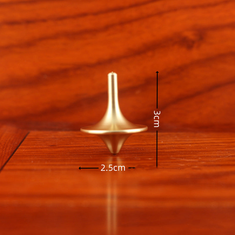 2PCS Brass Fidget Spinners, Vintage Solid Brass Spinning Top, Retro Desk Toy, Stress Relief Metal Spinner