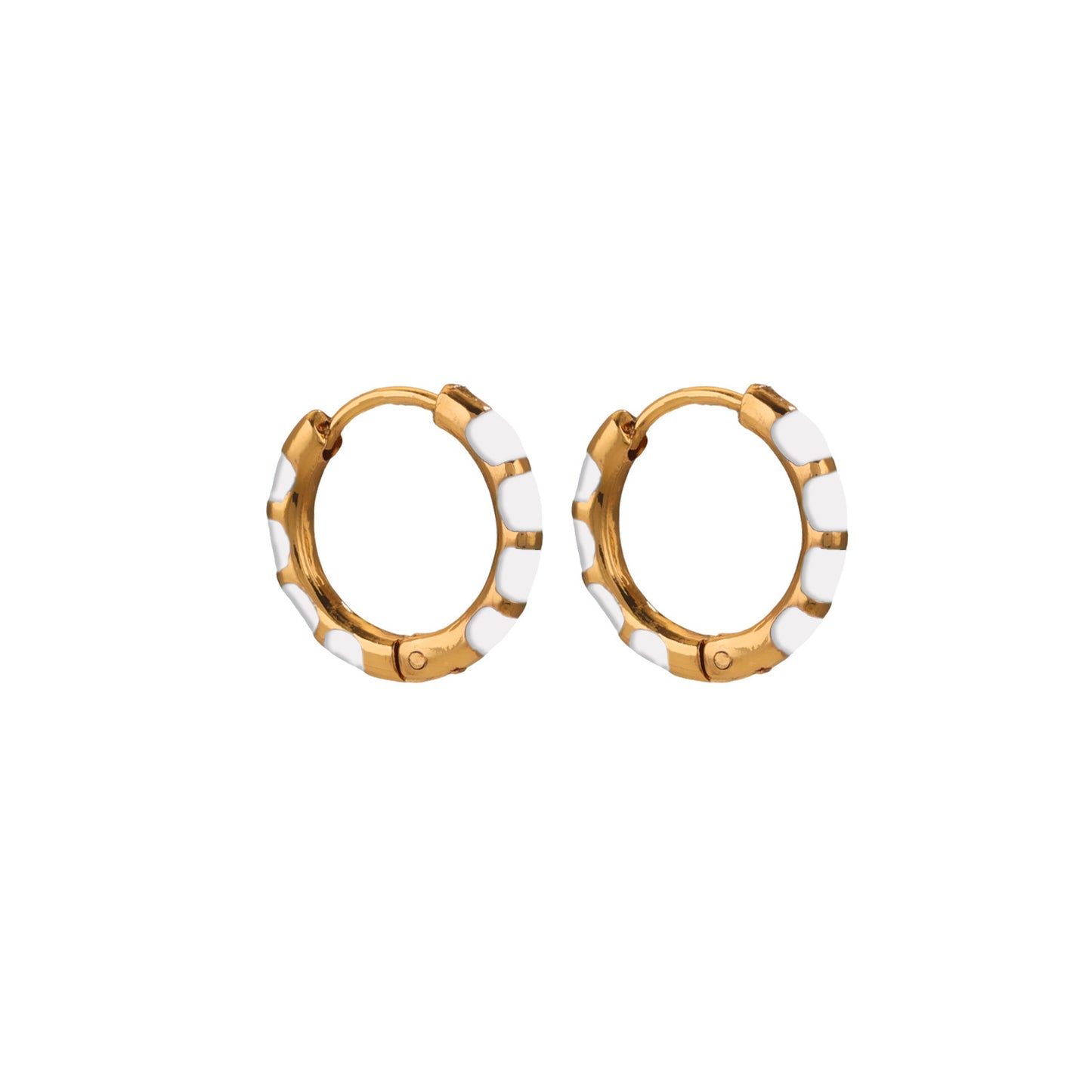 Enamel Color Hand-Dropped Ear Clips - Stainless Steel & Titanium Steel | Classic Cute Women's Earrings