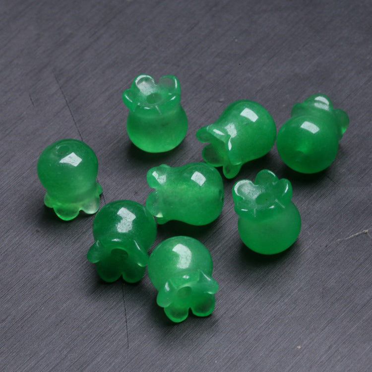 9*10mm Green Jade Lily of the Vally Beads