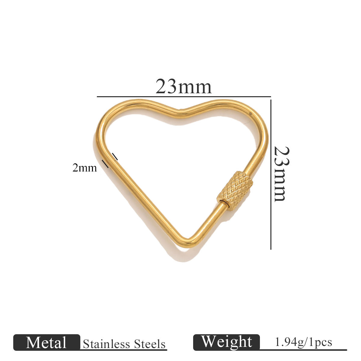 Stainless Steel Vacuum Plated Jewelry Clasp - Screw-On Closure for Bracelets, Necklaces & Beaded Bracelets | Durable & Easy to Use