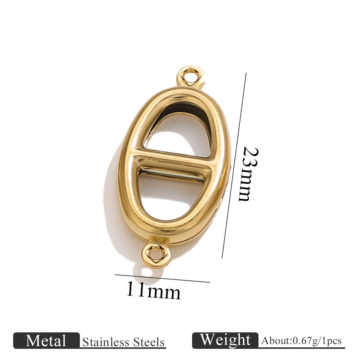 10PCS Stainless Steel Double-Hole Connector| Heart & Star Shapes | DIY Jewelry Connectors for Bracelets & Necklaces