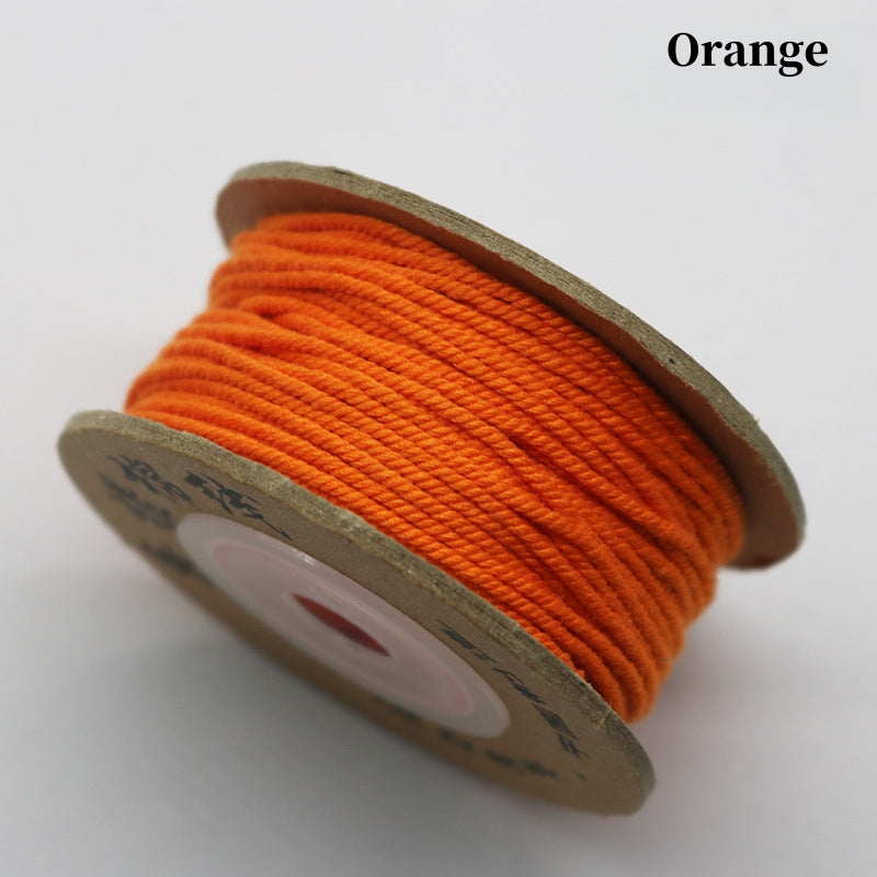 Solid Color-Handmade Colorful Woven Cotton Cord for Buddhist Prayer Beads – Durable Tibetan Style String for Mala Making, Star Moon Bodhi Bracelet Necklace DIY