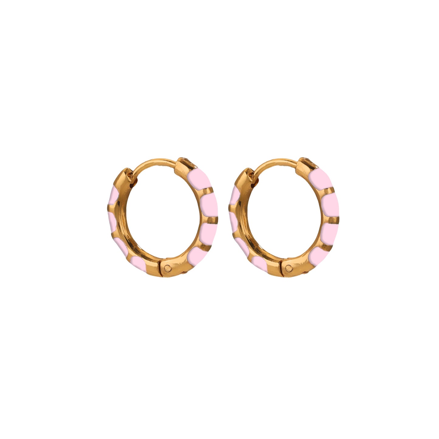 Enamel Color Hand-Dropped Ear Clips - Stainless Steel & Titanium Steel | Classic Cute Women's Earrings