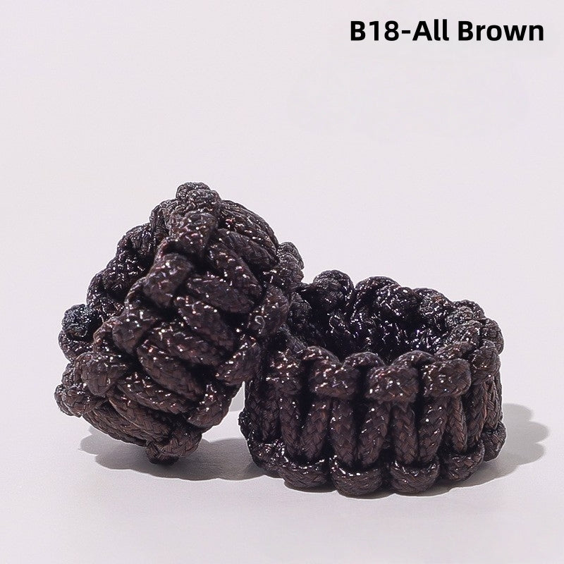 10PCS Handmade Seamless Flat Knot Coil, Handwoven Red Cord, DIY Bracelet & Pendant Connector, Jewelry Making Findings