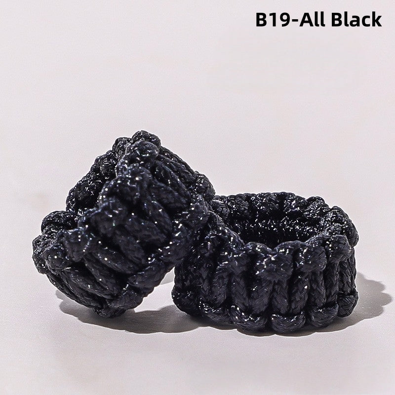 10PCS Handmade Seamless Flat Knot Coil, Handwoven Red Cord, DIY Bracelet & Pendant Connector, Jewelry Making Findings