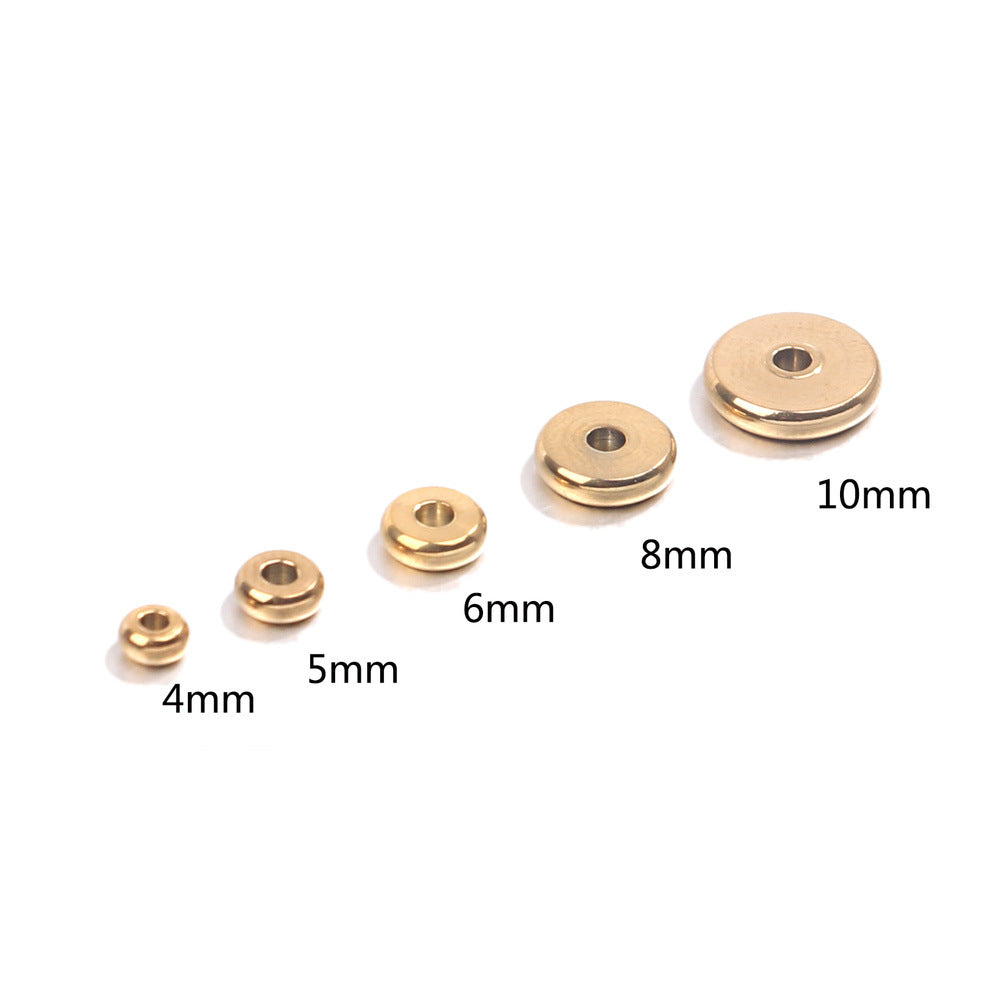 50PCS Stainless Steel Abacus Beads & Wheel Spacers | Versatile DIY Jewelry Components for Necklaces, Bracelets & Crafts