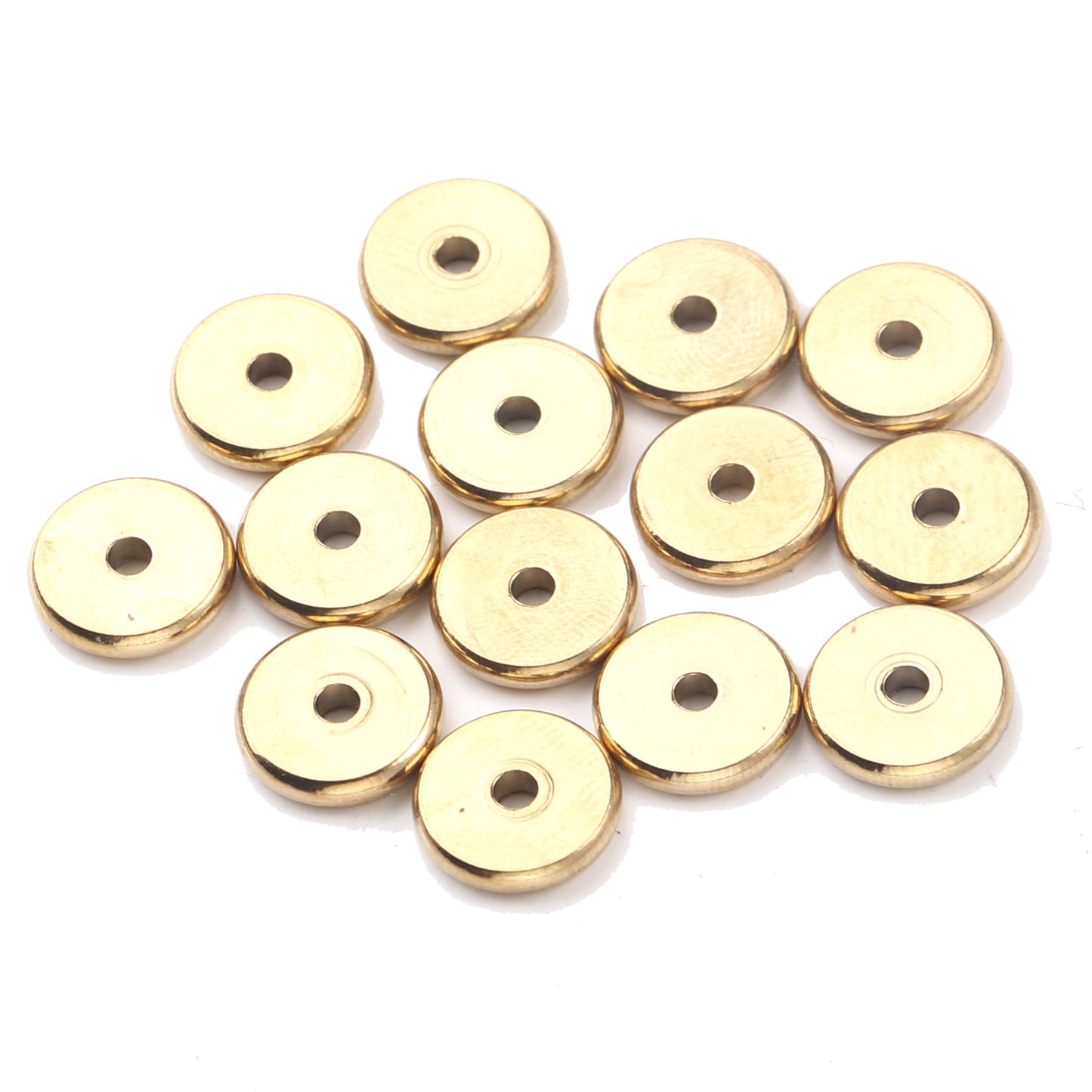 50PCS Stainless Steel Abacus Beads & Wheel Spacers | Versatile DIY Jewelry Components for Necklaces, Bracelets & Crafts