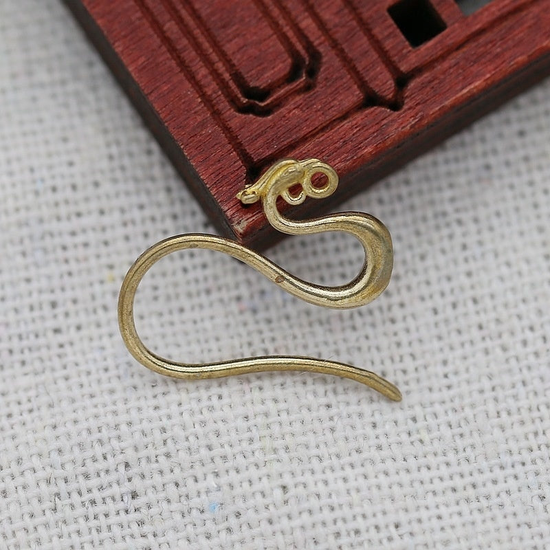 1 Pair 15x17mm 24K Gold Plated Phoenix Earring Hooks | Brass Bird Ear Wires for DIY Jewelry Making