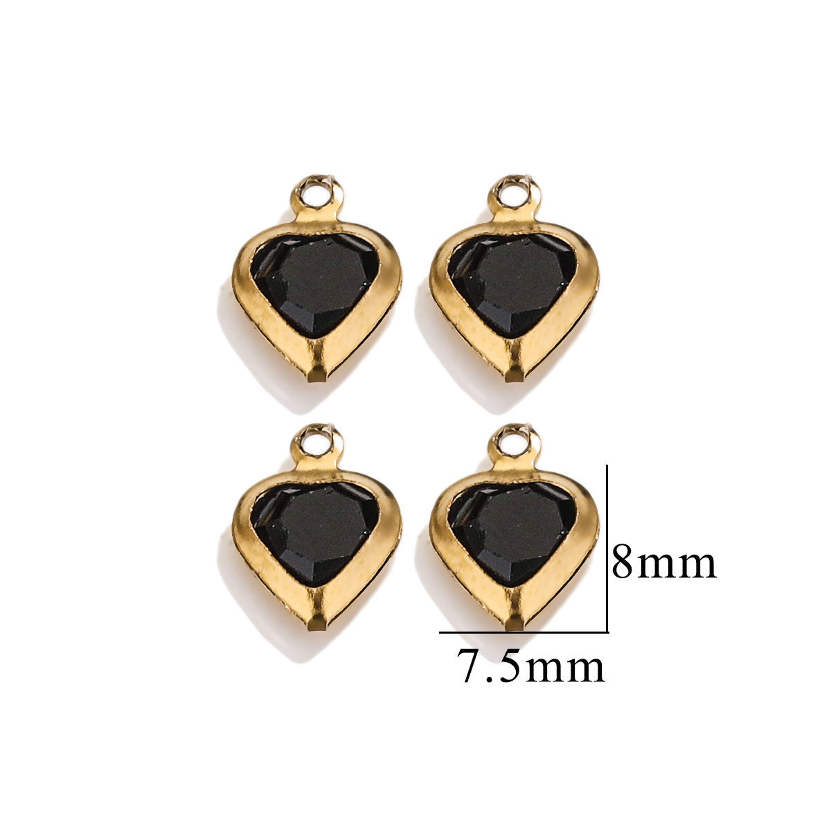 20PCS Stainless Steel Crystal Water Drop Charms - Colorful Titanium Steel, Minimalist Luxury DIY Necklace Jewelry Accessory
