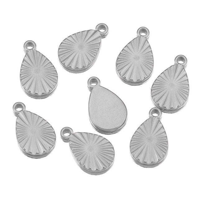 5PCS Stainless Steel Sun Moon Star Pendant Charm, DIY Jewelry Making Supplies for Earrings, Bracelets, and Necklaces