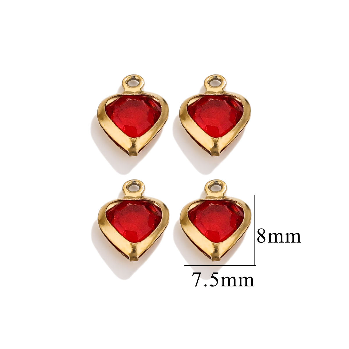20PCS Stainless Steel Crystal Water Drop Charms - Colorful Titanium Steel, Minimalist Luxury DIY Necklace Jewelry Accessory