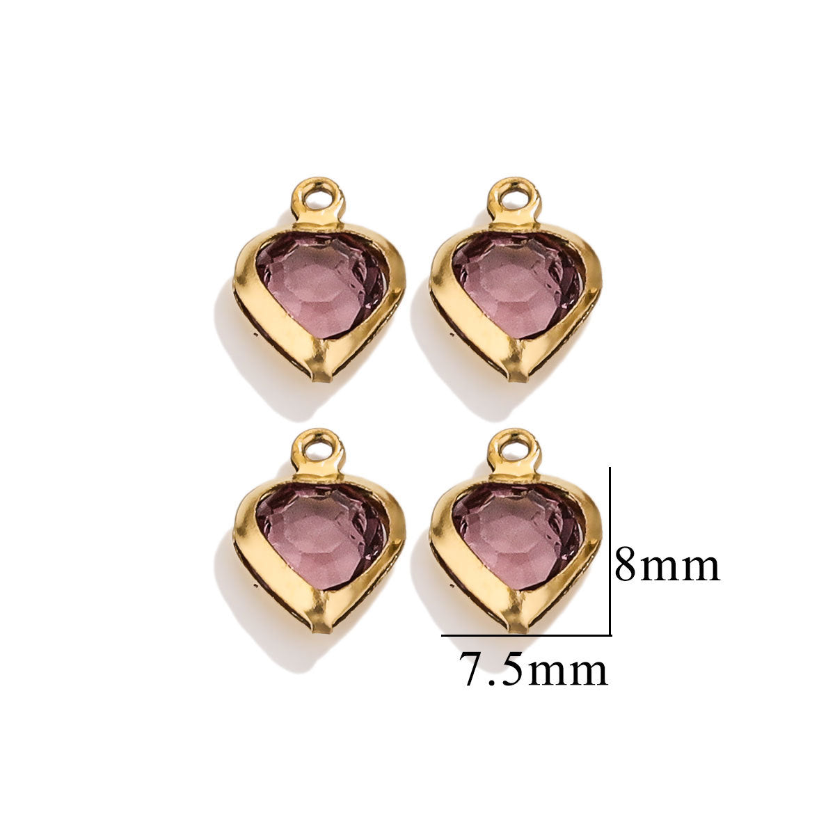 20PCS Stainless Steel Crystal Water Drop Charms - Colorful Titanium Steel, Minimalist Luxury DIY Necklace Jewelry Accessory
